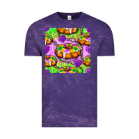Cloud Purple Mardi Gras king cake seamless pattern Vintage Tee - BundleAndBundleShop