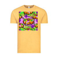 Vintage Mustard Mardi Gras king cake seamless pattern Vintage Tee - BundleAndBundleShop