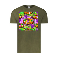 Vintage Olive Mardi Gras king cake seamless pattern Vintage Tee - BundleAndBundleShop