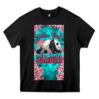Black just a girl who loves pandas Heavy Core Tee - LillyAllenDesigns