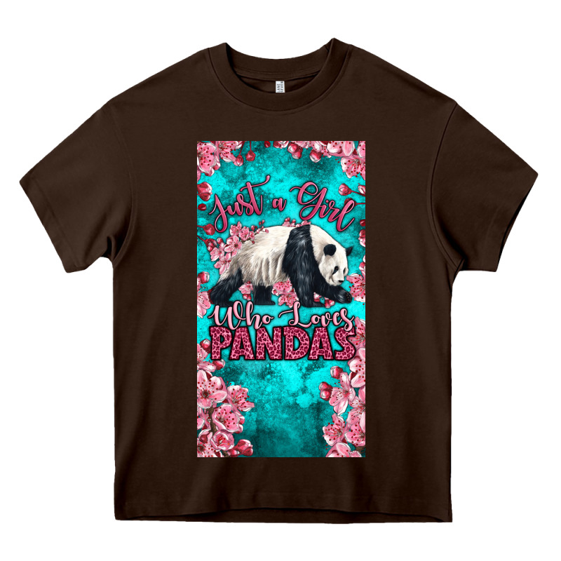 Just A Girl Who Loves Pandas Heavy Core Tee by LillyAllenDesigns | Teevron