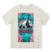 Cream just a girl who loves pandas Heavy Core Tee - LillyAllenDesigns