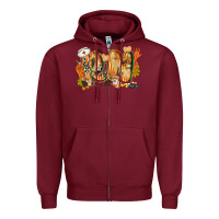 Burgundy fall rn Zipper Hoodie - CowGirlArtShop