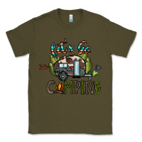Army Green let's go camping Classic Tee - CowhideDigitalArt