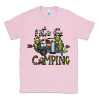 Bubblegum Pink let's go camping Classic Tee - CowhideDigitalArt