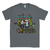 Charcoal Heather let's go camping Classic Tee - CowhideDigitalArt