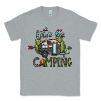 Heather Grey let's go camping Classic Tee - CowhideDigitalArt