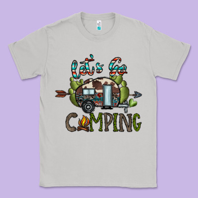 Let's Go Camping Classic Tee Designed By Cowhidedigitalart