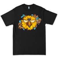 Black bee sunflower leopard Premium Tee - Jasminsmagicworld