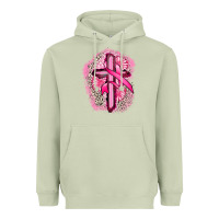 Matcha breast cancer cross Heavyweight Hoodie - FaDigitalArtStudio