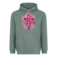 Sage breast cancer cross Heavyweight Hoodie - FaDigitalArtStudio