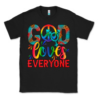 Black LGBTQ+ God Loves Everyone Classic Tee - BundleAndBundleShop
