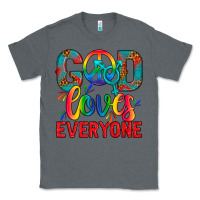 Charcoal Heather LGBTQ+ God Loves Everyone Classic Tee - BundleAndBundleShop