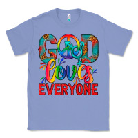 Colony Blue LGBTQ+ God Loves Everyone Classic Tee - BundleAndBundleShop