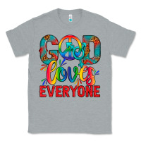Heather Grey LGBTQ+ God Loves Everyone Classic Tee - BundleAndBundleShop