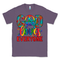 Lavender LGBTQ+ God Loves Everyone Classic Tee - BundleAndBundleShop