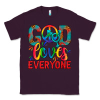 Plum LGBTQ+ God Loves Everyone Classic Tee - BundleAndBundleShop