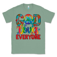 Sage LGBTQ+ God Loves Everyone Classic Tee - BundleAndBundleShop