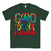 Sports Green LGBTQ+ God Loves Everyone Classic Tee - BundleAndBundleShop