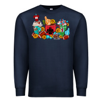 Navy Coffee And American Football Coffee Cups Premium Sweatshirt - FaDigitalArtStudio