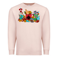 Pale Pink Coffee And American Football Coffee Cups Premium Sweatshirt - FaDigitalArtStudio