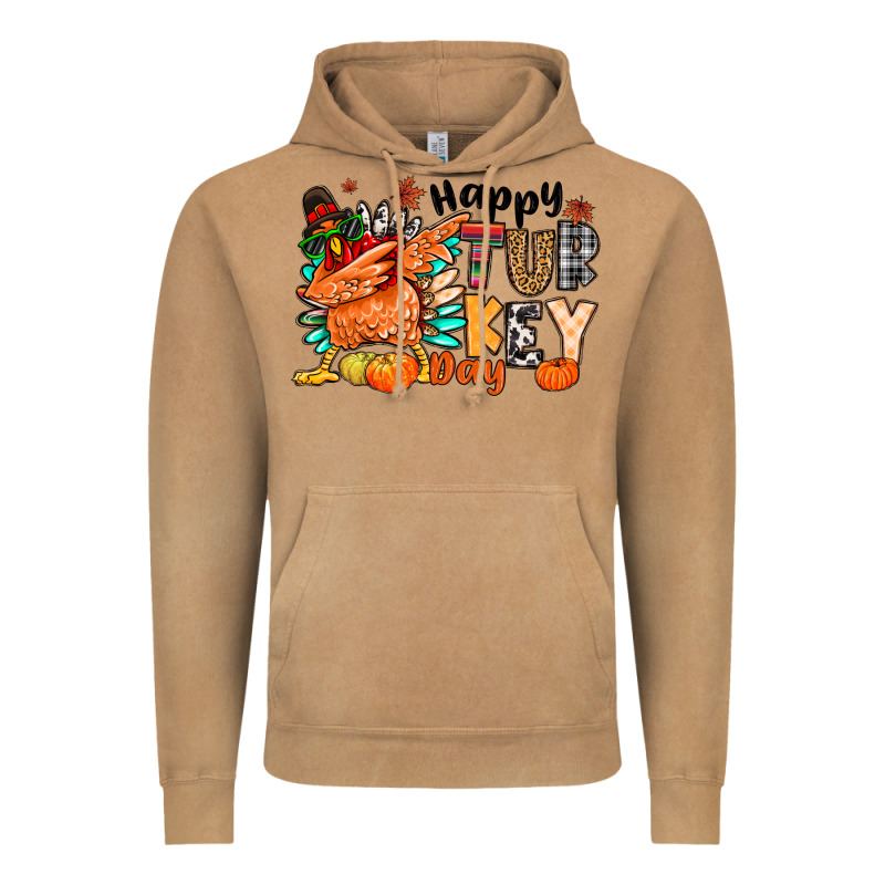 Happy Turkey Day Vintage Hoodie by MaliasSmallBusiness | Teevron