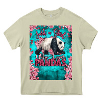 Mossy just a girl who loves pandas Heavy Core Tee - LillyAllenDesigns