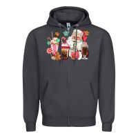 Smoke pink santa christmas santa coffe cups Zipper Hoodie - CowGirlArtShop