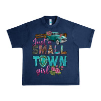 Navy Just A Small Town Girl With Truck Urban Heavy Tee - BundleAndBundleShop