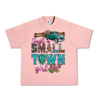 Salmon Just A Small Town Girl With Truck Urban Heavy Tee - BundleAndBundleShop
