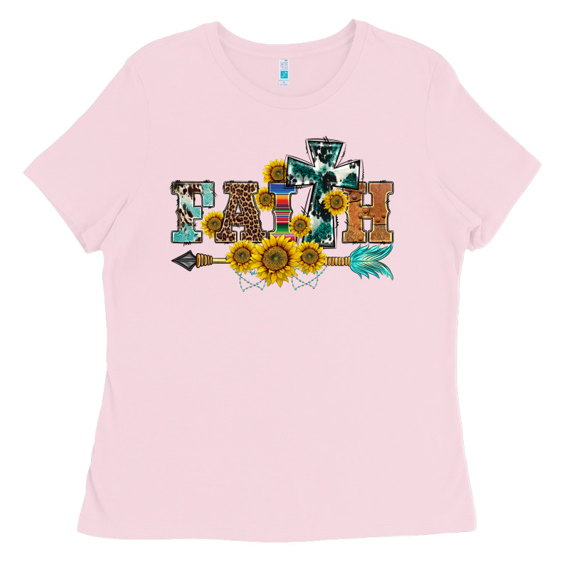 Western Faith Arrow Sunflowers Ladies Tee by BarkalooDesign | Teevron