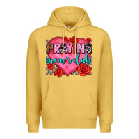 Antique Gold praying moms club olivia Premium Hoodie - OliviaCreatesArt