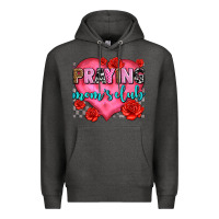 Charcoal Heather praying moms club olivia Premium Hoodie - OliviaCreatesArt