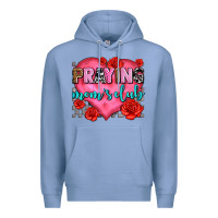 Colony Blue praying moms club olivia Premium Hoodie - OliviaCreatesArt