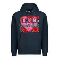 Navy praying moms club olivia Premium Hoodie - OliviaCreatesArt