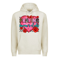 Oatmeal Heather praying moms club olivia Premium Hoodie - OliviaCreatesArt