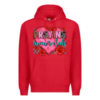 Red praying moms club olivia Premium Hoodie - OliviaCreatesArt