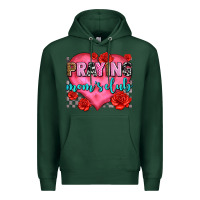 Sports Green praying moms club olivia Premium Hoodie - OliviaCreatesArt
