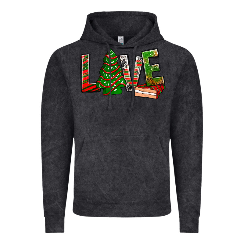 Love Christmas Tree Cake Vintage Hoodie by NancyCooperArtShop | Teevron
