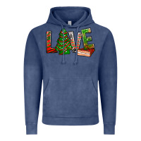 Vintage Denim Love Christmas tree cake Vintage Hoodie - NancyCooperArtShop