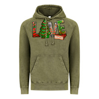 Vintage Olive Love Christmas tree cake Vintage Hoodie - NancyCooperArtShop