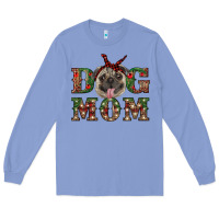 Colony Blue Christmas Dog Mom Long Sleeve Tee - RanaPortraitStore