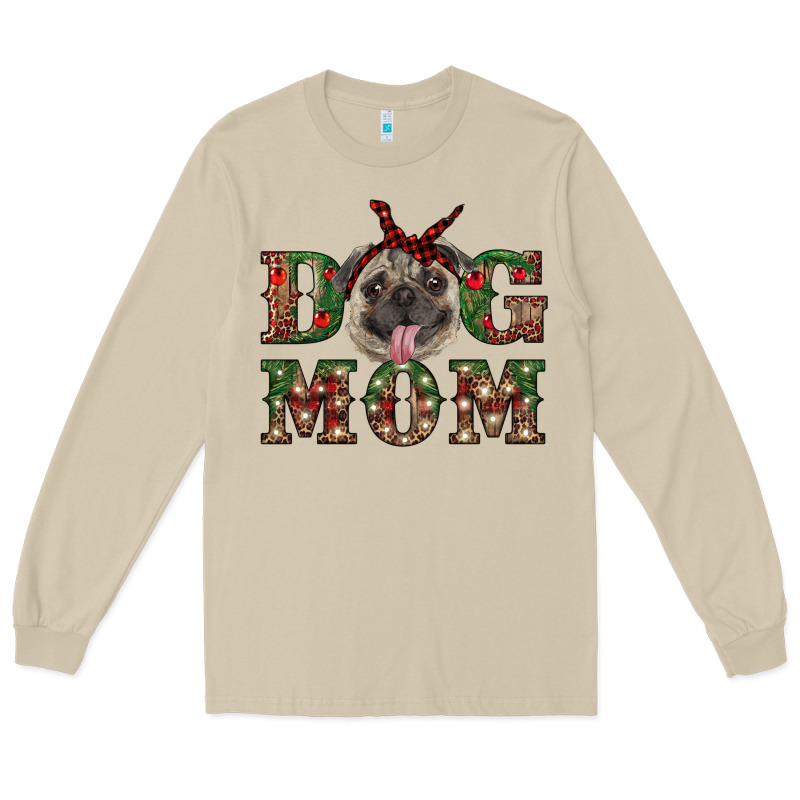 Christmas Dog Mom Long Sleeve Tee by RanaPortraitStore | Teevron