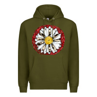 Army Green daisy Premium Hoodie - JahusDesignShop