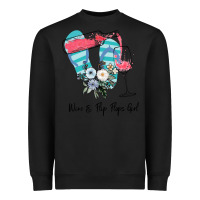 Wine Flip Flops Girl Heavyweight Sweatshirt | Teevron