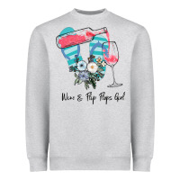 Heather Grey Wine Flip Flops Girl Heavyweight Sweatshirt - Bettercallsaul