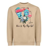 Mushroom Wine Flip Flops Girl Heavyweight Sweatshirt - Bettercallsaul