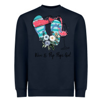 Navy Wine Flip Flops Girl Heavyweight Sweatshirt - Bettercallsaul