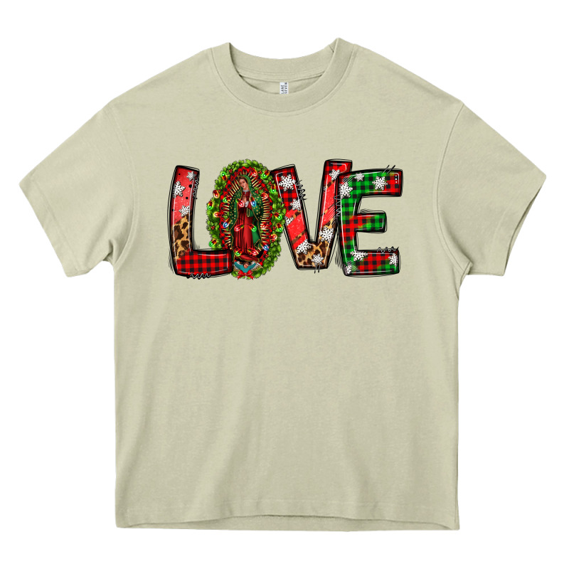 Our Lady Of Guadalupe Christmas Love Heavy Core Tee by Jasminsmagicworld | Teevron
