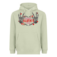 Matcha Happy Valentine's Day skeleton hands Heavyweight Hoodie - FaDigitalArtStudio